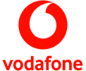 Vodafone logo in brand color red